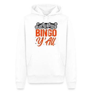 Bingo Player Girl Bingo Y'All - Men’s Premium Organic Hoodie - white - Front - Nico (187cm)
