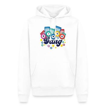 Joueur de bingo Bingo Gang - Sweat à capuche Premium bio Homme - blanc - Devant - Nico (187cm)