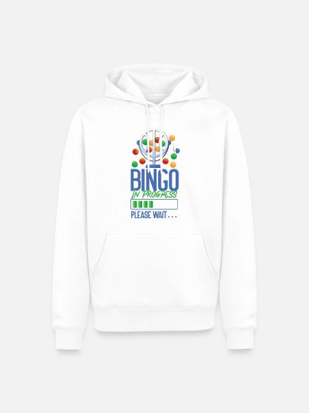 Bingo Player Bingo In Progress - Men’s Premium Organic Hoodie - white