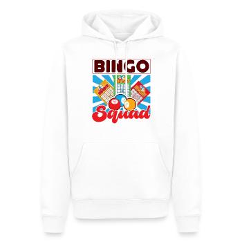 Joueur de bingo Bingo Squad - Sweat à capuche Premium bio Homme - blanc - Devant - Nico (187cm)