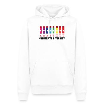 Les joueurs de bingo célèbrent la diversité - Sweat à capuche Premium bio Homme - blanc - Devant - Nico (187cm)