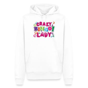 Joueur de bingo Crazy Bingo Lady - Sweat à capuche Premium bio Homme - blanc - Devant - Nico (187cm)