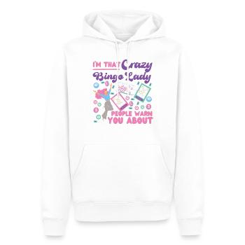 Bingo Player I'm That Crazy Bingo - Men’s Premium Organic Hoodie - white - Front - Nico (187cm)