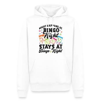 Joueur de bingo Que se passe-t-il au bingo ? - Sweat à capuche Premium bio Homme - blanc - Devant - Nico (187cm)