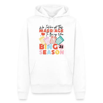 Bingo Player Husband Wife Marriage - Männer Premium Bio Hoodie - Weiß - Vorne - Nico (187cm)