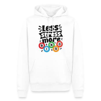 Bingo Player Less Stress More - Männer Premium Bio Hoodie - Weiß - Vorne - Nico (187cm)
