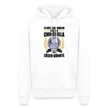 Le chinchilla résout les problèmes de souris laineuse rongeur - Sweat à capuche Premium bio Homme - blanc - Devant - Nico (187cm)