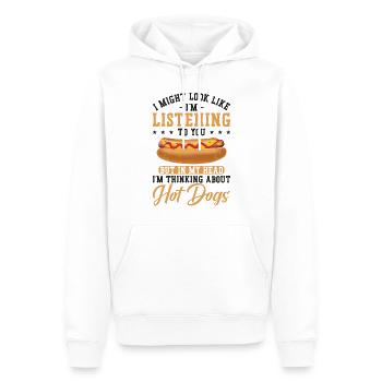 Hot Dog Adulte À Laquelle Je Pourrais Ressembler - Sweat à capuche Premium bio Homme - blanc - Devant - Nico (187cm)