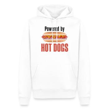 Hot Dog Adulte Propulsé Par Des Hot-Dogs - Sweat à capuche Premium bio Homme - blanc - Devant - Nico (187cm)