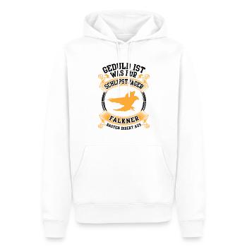 Falkner rasten direkt aus Beizjagd Falknerei - Männer Premium Bio Hoodie - Weiß - Vorne - Nico (187cm)