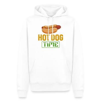 Hot Dog Adult Hot Dog Time - Men’s Premium Organic Hoodie - white - Front - Nico (187cm)