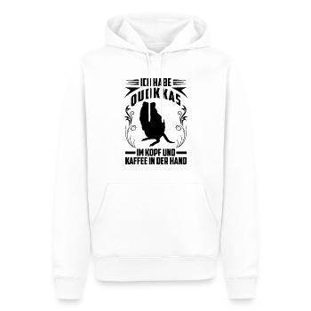 Quokka und Kaffee Beuteltier Quokka - Männer Premium Bio Hoodie - Weiß - Vorne - Nico (187cm)