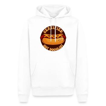 Hot Dog Adult Certified Hot - Männer Premium Bio Hoodie - Weiß - Vorne - Nico (187cm)