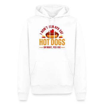Hot Dog Adult I Don't Always Eat - Men’s Premium Organic Hoodie - white - Front - Nico (187cm)