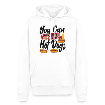 Hot Dog Adult You Can Never Eat - Men’s Premium Organic Hoodie - white - Front - Nico (187cm)