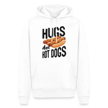 Hot Dog Adult Hugs And Hot Dogs - Men’s Premium Organic Hoodie - white - Front - Nico (187cm)