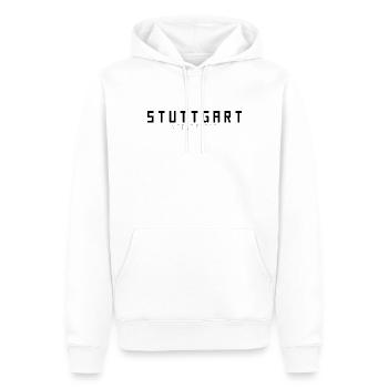 Stuttgart Ma ville - Sweat à capuche Premium bio Homme - blanc - Devant - Nico (187cm)