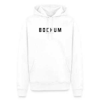 Bochum Ma ville - Sweat à capuche Premium bio Homme - blanc - Devant - Nico (187cm)