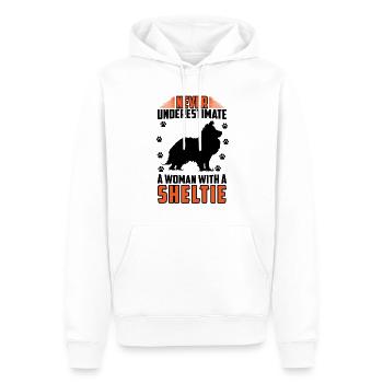 Chien de berger Shetland Épouse britannique avec Sheltie - Sweat à capuche Premium bio Homme - blanc - Devant - Nico (187cm)