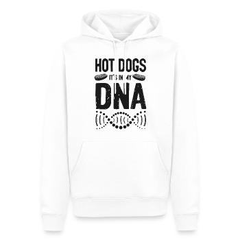 hot-dog hot-dogs adultes c’est dans mon - Sweat à capuche Premium bio Homme - blanc - Devant - Nico (187cm)