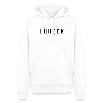 Lübeck Meine Stadt - Männer Premium Bio Hoodie - Weiß - Vorne - Nico (187cm)