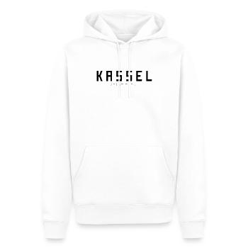 Kassel Ma ville - Sweat à capuche Premium bio Homme - blanc - Devant - Nico (187cm)
