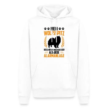 Wolfspitz is better than Alarm Keeshond - Men’s Premium Organic Hoodie - white - Front - Nico (187cm)