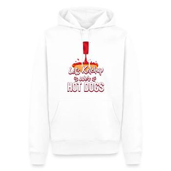 Hot Dog Adult Let's Ketchup Over - Männer Premium Bio Hoodie - Weiß - Vorne - Nico (187cm)
