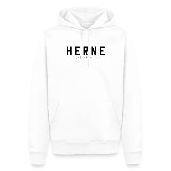 Herne Ma ville - Sweat à capuche Premium bio Homme - blanc - Devant - Nico (187cm)