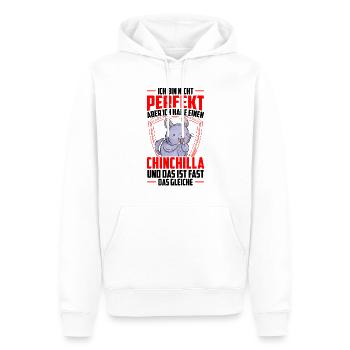 Chinchilla nicht perfekt Nagetier Wollmaus - Männer Premium Bio Hoodie - Weiß - Vorne - Nico (187cm)