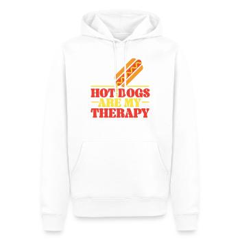 Les hot-dogs pour adultes sont mes hot-dogs - Sweat à capuche Premium bio Homme - blanc - Devant - Nico (187cm)