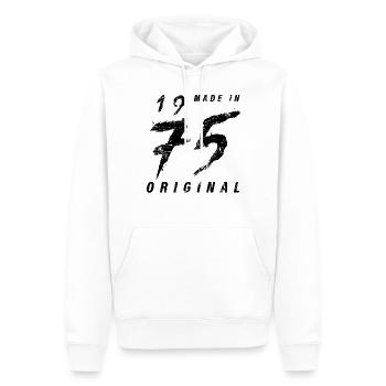 Made In 1975 Original Geburtstag Grunge Distressed - Männer Premium Bio Hoodie - Weiß - Vorne - Nico (187cm)