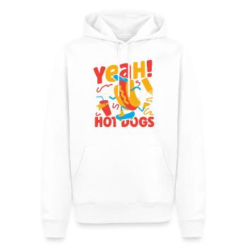 Hot Dog Adult Yeah! Hot Dogs - Männer Premium Bio Hoodie - Weiß - Vorne - Nico (187cm)