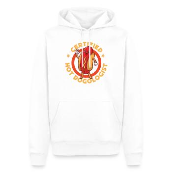 Hot Dog Adult Certified Hot - Männer Premium Bio Hoodie - Weiß - Vorne - Nico (187cm)