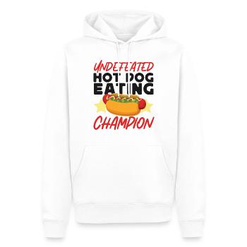 Hot Dog Adult Undefeated Hot Dog - Männer Premium Bio Hoodie - Weiß - Vorne - Nico (187cm)