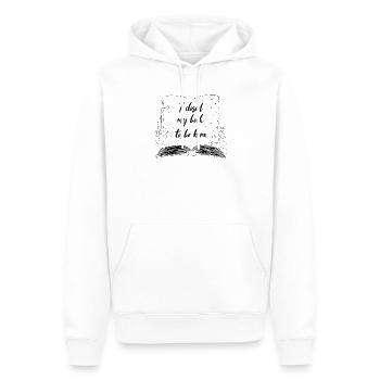 J’ai fermé mon livre pour être là Lesen Buchliebhaber - Sweat à capuche Premium bio Homme - blanc - Devant - Nico (187cm)