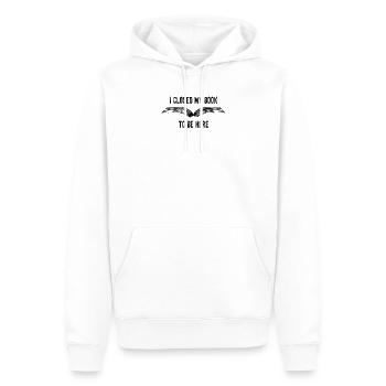J’ai fermé mon livre pour être là Lesen Buchliebhaber - Sweat à capuche Premium bio Homme - blanc - Devant - Nico (187cm)