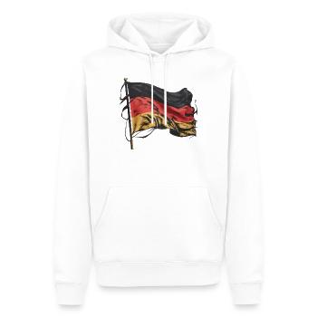 Allemagne Allemagne Allemand GER Almanya Alemania - Sweat à capuche Premium bio Homme - blanc - Devant - Nico (187cm)