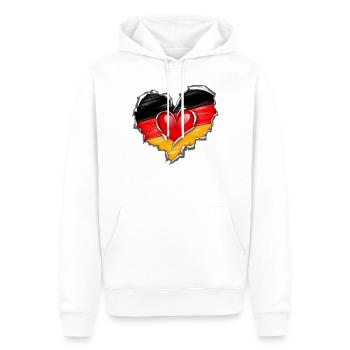 Deutschland Deutscher Deutsch GER Almanya Alemania - Männer Premium Bio Hoodie - Weiß - Vorne - Nico (187cm)