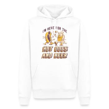 Hot Dog Adult Beer Vintage Je suis - Sweat à capuche Premium bio Homme - blanc - Devant - Nico (187cm)