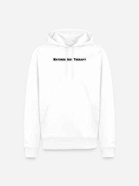 Hiking - Natures Best Therapy - Men’s Premium Organic Hoodie - white
