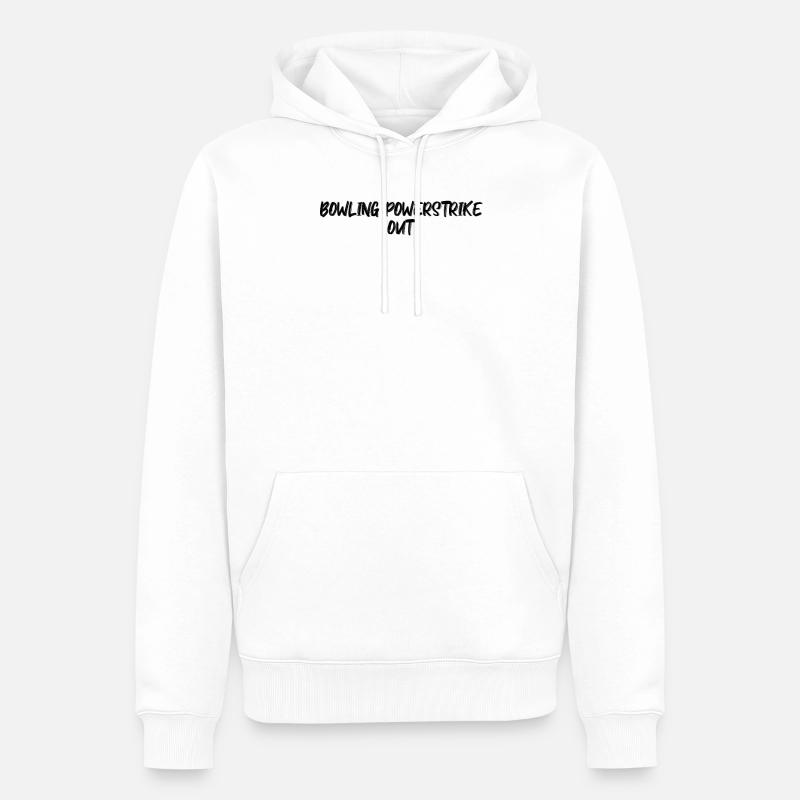 Bowling - Puissance de bowlingStrike out - Sweat à capuche Premium bio Homme - blanc
