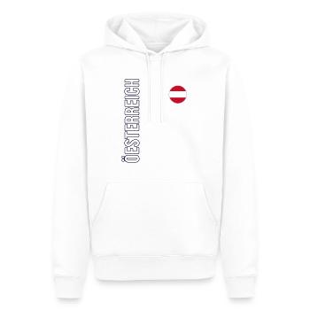 Autriche, Oesi, drapeau autrichien - Sweat à capuche Premium bio Homme - blanc - Devant - Nico (187cm)