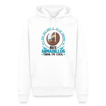 Tatous trouvez-moi cool Armadillo Armadillo Armadillo Armadillo - Sweat à capuche Premium bio Homme - blanc - Devant - Nico (187cm)