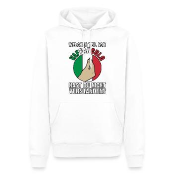 Italy Italian Vaffanculo - Men’s Premium Organic Hoodie - white - Front - Nico (187cm)