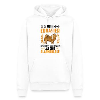 L’eurasier vaut mieux que l’alarmant Spitz eurasien - Sweat à capuche Premium bio Homme - blanc - Devant - Nico (187cm)