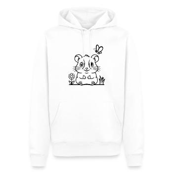 lustiger Zwerg Hamster - Männer Premium Bio Hoodie - Weiß - Vorne - Nico (187cm)