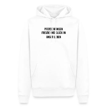 Riding - Horses bring joy and happiness to our lives - Men’s Premium Organic Hoodie - white - Front - Nico (187cm)