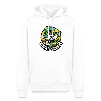 Karate Karate Fighter Martial Arts Karatesaurus - Men’s Premium Organic Hoodie - white - Front - Nico (187cm)