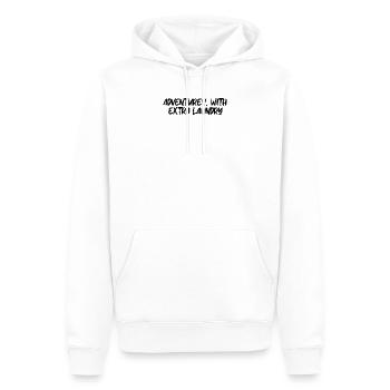 Randonnée - Aventures, avec blanchisserie supplémentaire - Sweat à capuche Premium bio Homme - blanc - Devant - Nico (187cm)